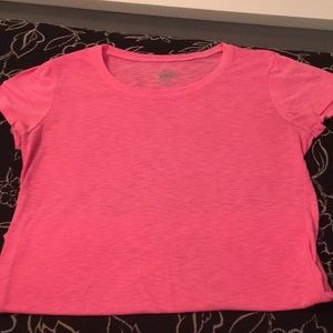 pink shorts leave shirt